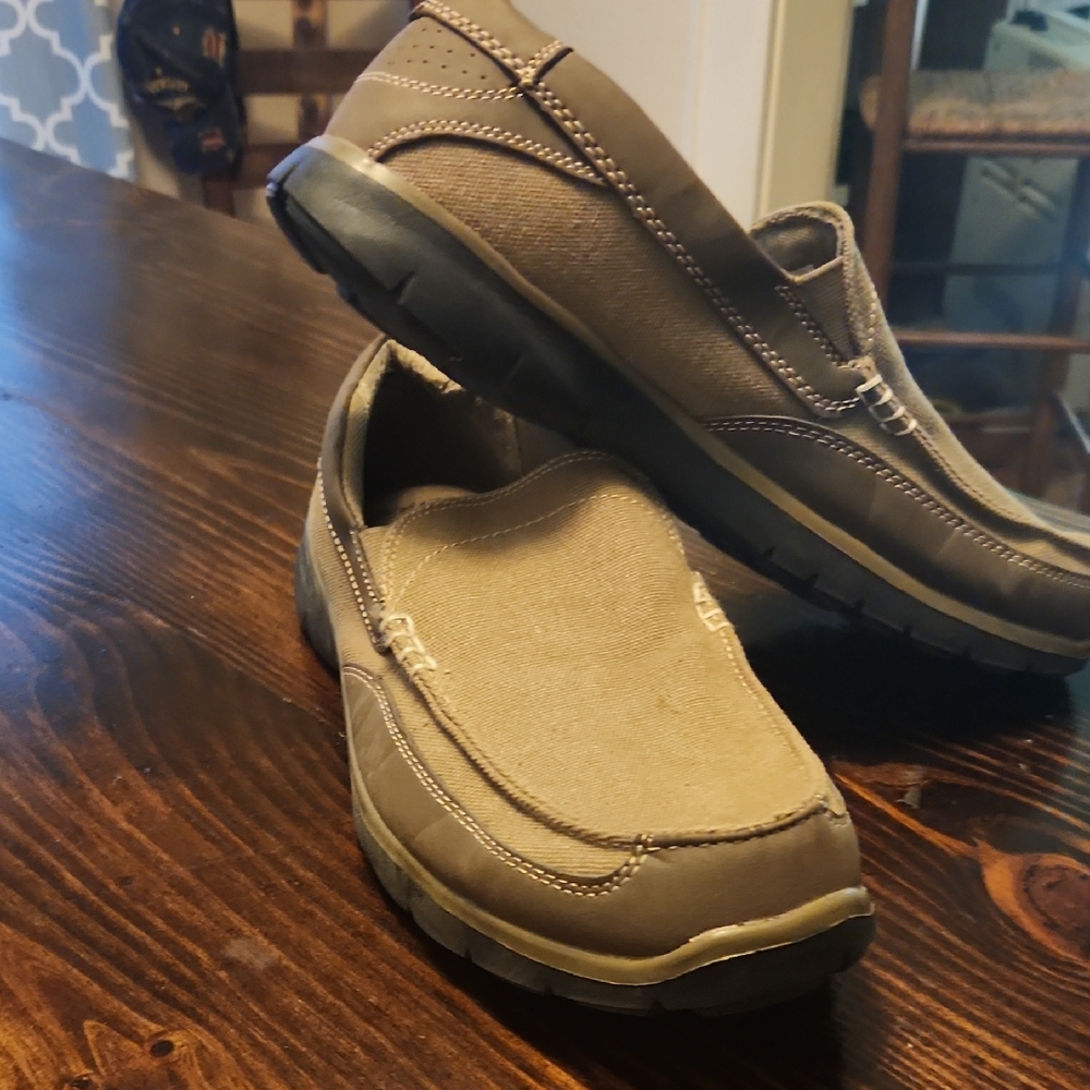 Faded Glory Men's Slip-On Loafers in Taupe